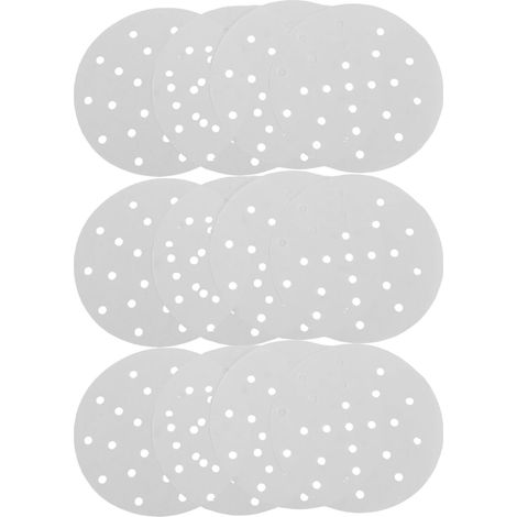 Papier Sulfurisé Alimentaire pour Cuisson Vapeur Tapis Rond 152 CM 400 Feuilles Doublures Résistantes Haute Température pour Friteuse à Air et Cuiseur Vapeur pour Dim Sum et'-'-