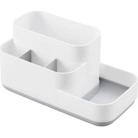 Boîte de rangement cosmétique de bureau multifonctionnelle avec compartiments (kaki)