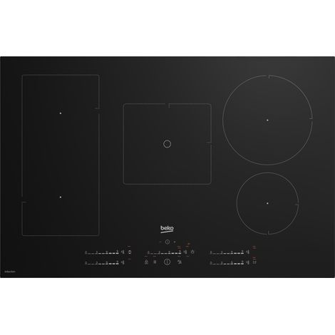 Plaque de cuisson induction 5 zones 780mm – Verre noir – Technologie Beko IndyFlex – HII85770UFT (1/3)