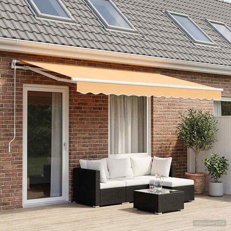 vidaXL Toile de rechange pour auvent Sable 4,5 × 3,5 m Polyester