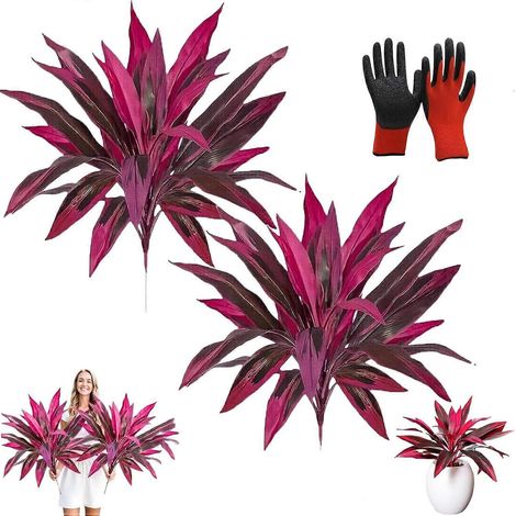 Plantes artificielles réalistes : fougère de Boston et arbre sang-dragon fausses fougères d'extérieur résistantes aux UV (1/5)