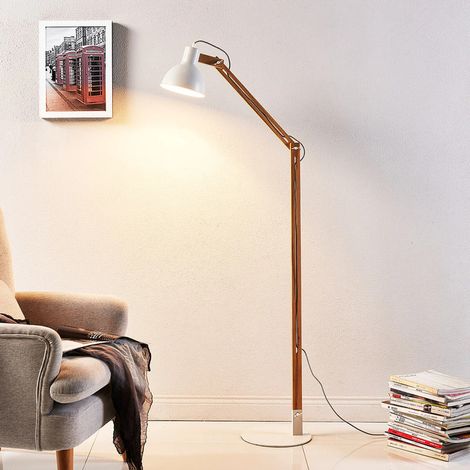 [GEBRAUCHT] B-Ware Lindby Shivanja Stehlampe Wohnzimmerleuchte Standleuchte Stehleuchte E27 Holz (1/2)