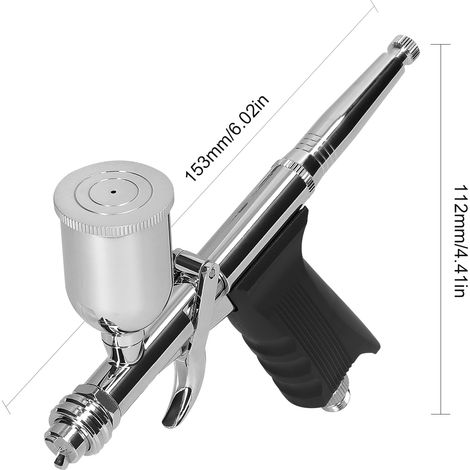 Kit Aérographe Portable T217B avec Godets de Peinture 15CC pour Maquette Voiture, DIY, Maquillage, Nail Art, Décoration Gâteau et Design (1/5)