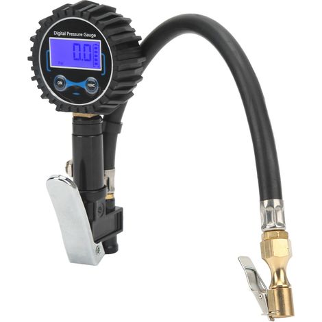 Gonfleur de pneus 0-200 PSI avec manomètre, écran LCD et 4 unités de pression pour moto, voiture, fourgonnette, camion et bus (1/5)