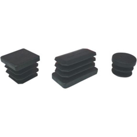 PUNTALE ALETTATO QUADRATO 20X20 MM PLAST NERO