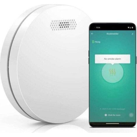 Détecteur de fumée intelligent avec batterie 10 ans, compatible Wi-Fi et application Smart Life – Détecteur d’incendie autonome pour maison et appartement
