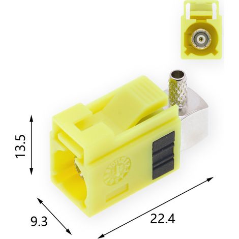 Fakla short-body female shell K-type car camera video head connection cable audio harness plug reversing (1/3)