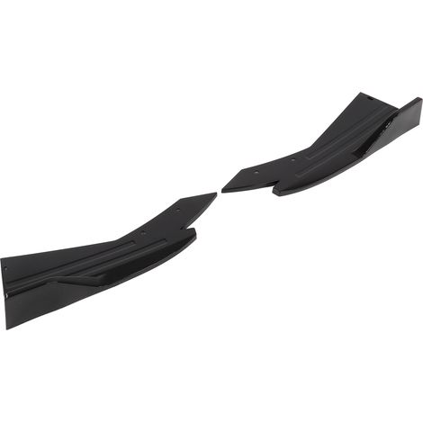 Pare-chocs Diffuseur Spoiler Lèvre Bandeau Protection Canard Jupes Latérales ABS Noir Brillant Kit Carrosserie Universel pour Voiture (1/5)