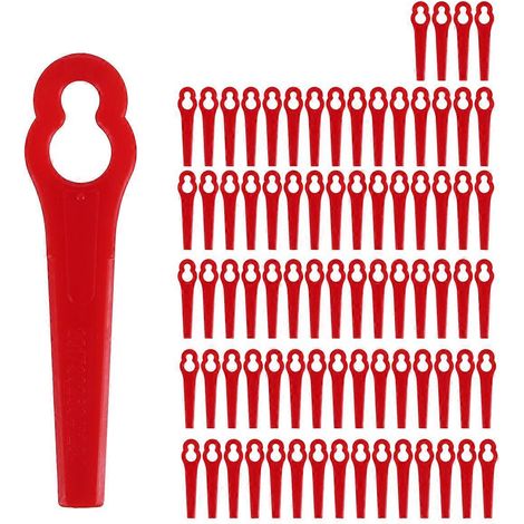 80 lames de rechange en plastique de 8,3 cm pour coupe-bordures Bosch et Einhell. (1/5)