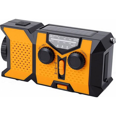 LICAEVEY Radio d'urgence, Manivelle Multifonction Alimentée à de (1/5)