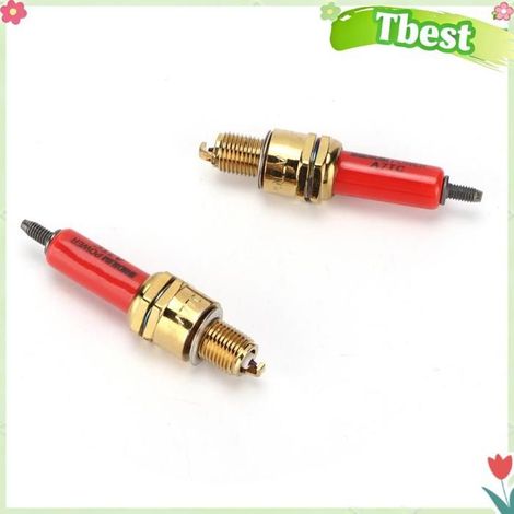 Tbest Bougie d'allumage Lot de 2 Bougies D'allumage Haute Performance, Démarrage Rapide, Durable, en Alliage moto automobile (1/5)
