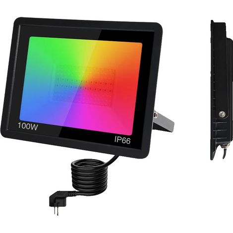 Projecteur LED RGB, indice d'étanchéité IP66, contrôle via l'application Tuya, Prise EU, 100W (1/2)
