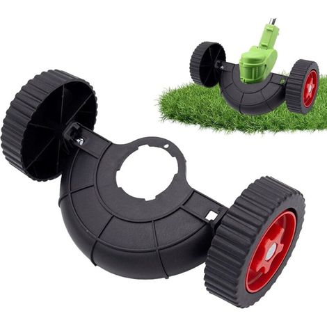 Ruote di fissaggio per decespugliatore, ruote di supporto regolabili per decespugliatore, ruote ausiliarie universali in plastica per decespugliatore (1/5)