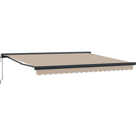 Einziehbare Markise Beige 400 × 300 cm Stoff, Metall vidaXL (1/5)