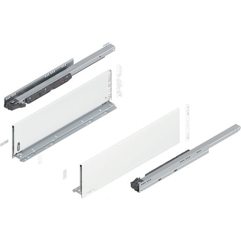 Blum Legrabox pure H C Schubladenschienen Set  1 Paar, 40kg 600mm  Tip On Vollauszug, seidenweiß