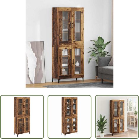Meuble de salon moderne - Haut Armoire Bois Ancien 69,5 x 34 x 180 cm Bois d'ingénierie (1/5)