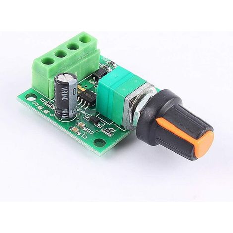 Controlador de velocidad de motor PWM Crezuo, pulso de voltaje amplio 1.8A-15V CC 2A Interruptor controlador de velocidad de motor PWM