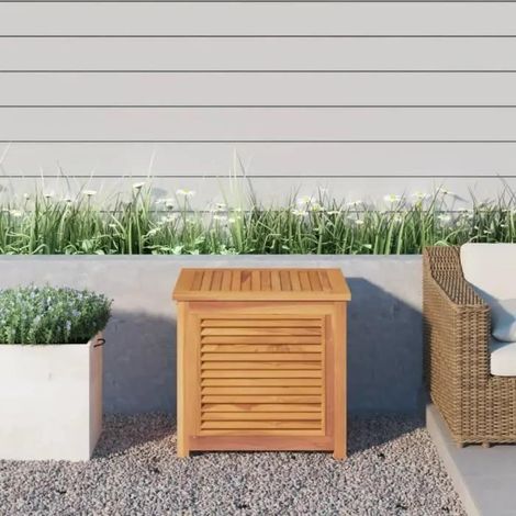 vidaXL Gartenaufbewahrungsbox aus massivem Teakholz 60x50x58cm