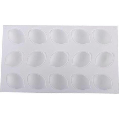 Silikon-Muffinform, antihaftbeschichtet, zitronenförmig, 15 Mulden, Kuchen- und Dessertform, flexible und wiederverwendbare Backform. (1/5)
