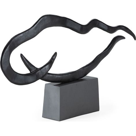 Skulptur 118x13x65 Blackish Bronze Metall / Agine -Bleimöbel / Hilfstische für alle Stile, um dem Haus eine Note zu verleihen (1/2)