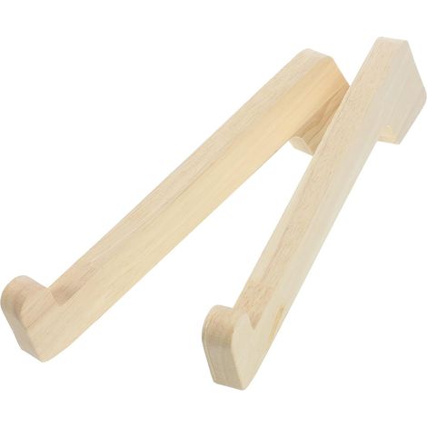 2pièces Support Ordinateur Portable Bois Rehausseur Stable pour Bureau Léger et Support PC Portable Bureau Ergonomique pour Laptop Holder Desk (1/5)