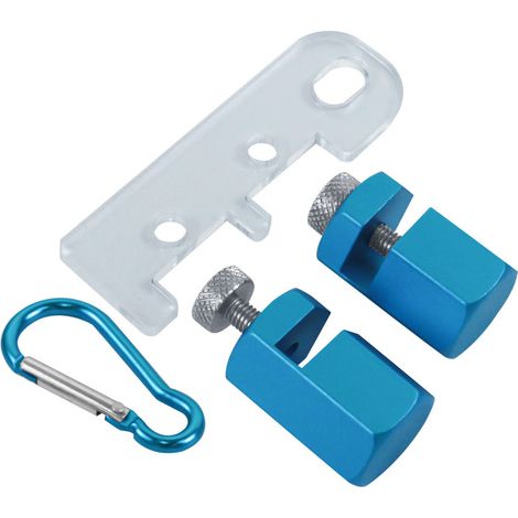 Gabarit de mesure pour carré de construction [Kit aluminium anodisé avec 2 gabarits, porte-clé et boîtier] - Stair gauge pour escaliers, angles répétés (1/3)