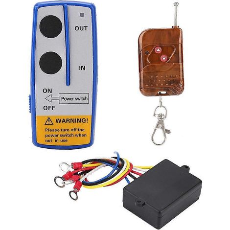 Kit de télécommande sans fil universelle 12 V de 15 m pour treuil de voiture ou camion (1/4)