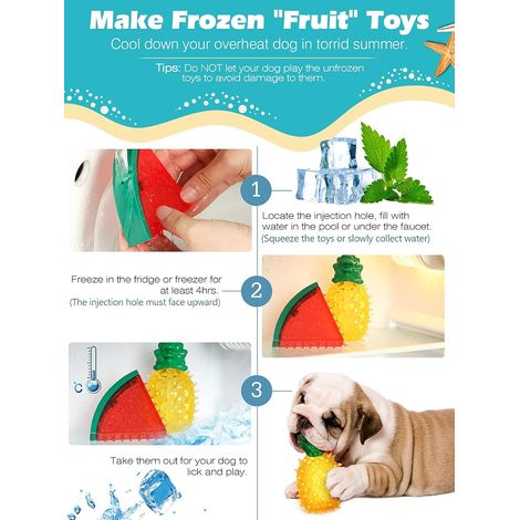 Jouet pour animaux de compagnie en forme de fruit congelé, en TPR résistant aux morsures (1/5)
