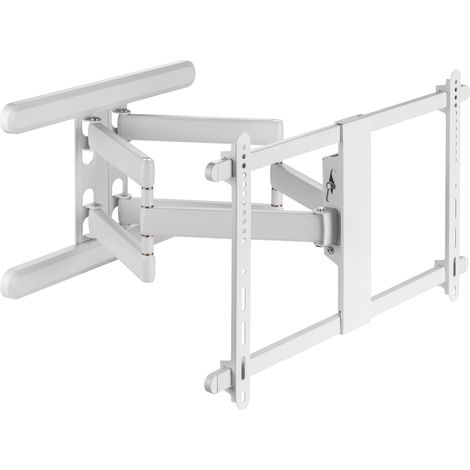 Support mural TV articulé écran 37''- 86'' - bras 6,9-66 cm blanc (1/3)