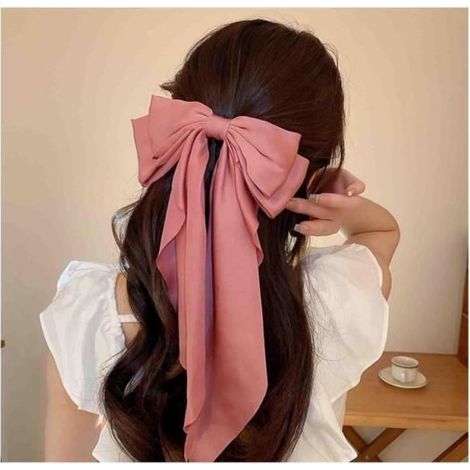 Vintage-Haarspange mit Schleife, Haarspange mit Schleife aus Seidensatin, rosa Haarspange mit Schleife, französische Haarspange aus Satin, Haaraccessoires (1/4)