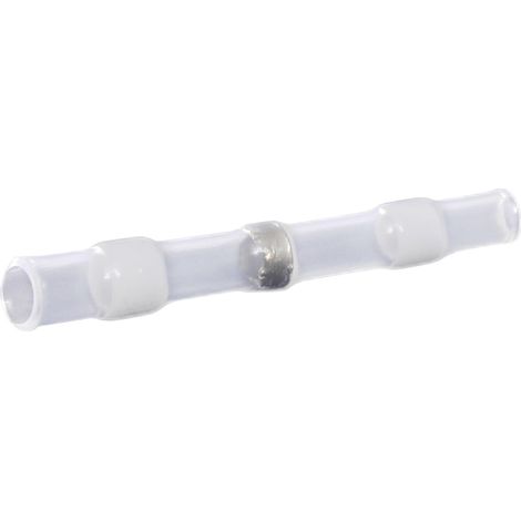 TRU COMPONENTS TC-12888416 Stoßverbinder mit Schrumpfschlauch 0.25 mm² 0.34 mm² Vollisoliert Weiß 50 (1/2)