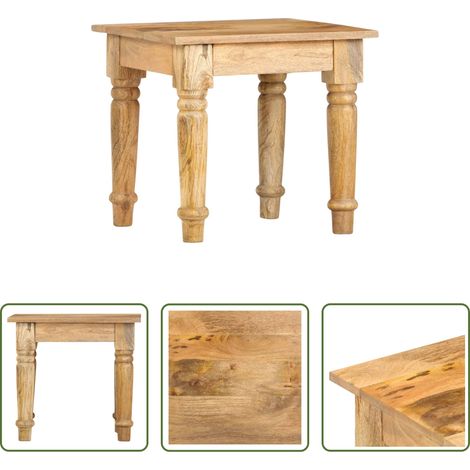 Massivholz Beistelltisch - Beistelltisch 43×43×40 cm Massivholz Mango (1/5)