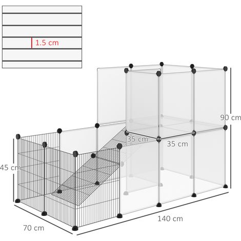 Enclos modulaire pour lapins et petits animaux. 27 panneaux en acier et résine (1/5)