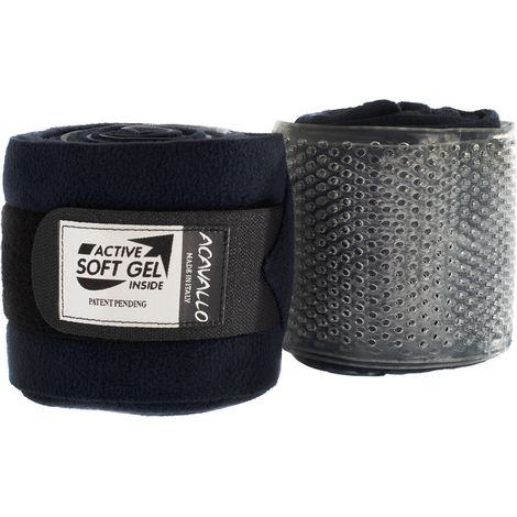 ACAVALLO Fasce gel e pile Cavallo Equitazione BLU (1/3)