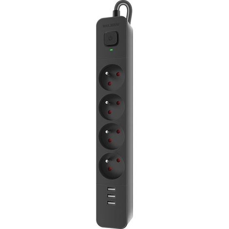 Defender SFS 135 Steckdosenleiste, 5 m, 4 Steckdosen, 3x USB (1/5)