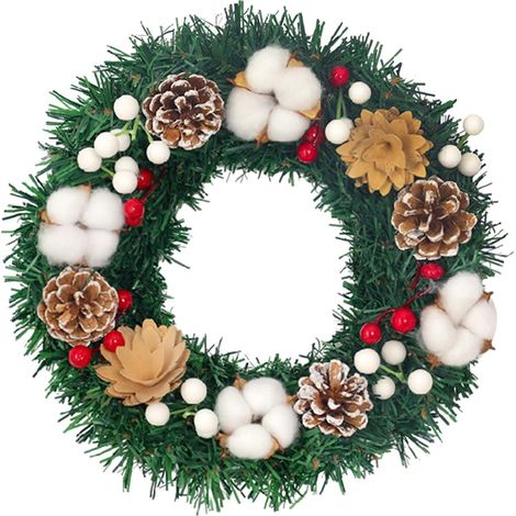 Guirlande De Noël - 30 X 30 Cm - En Pvc - Pour Porte Mur Fenêtre Intérieur Extérieur - 1 Pièce (1/5)