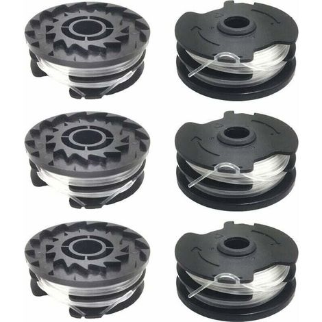 Lot de 6 bobines de fil de rechange pour débroussailleuse électrique et thermique – diamètre 2 mm, longueur 4 m, compatibles modèles courants