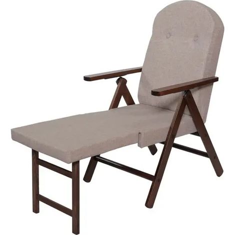 Poltrona Relax Amalfi con poggiapiedi estraibile tortora/beige