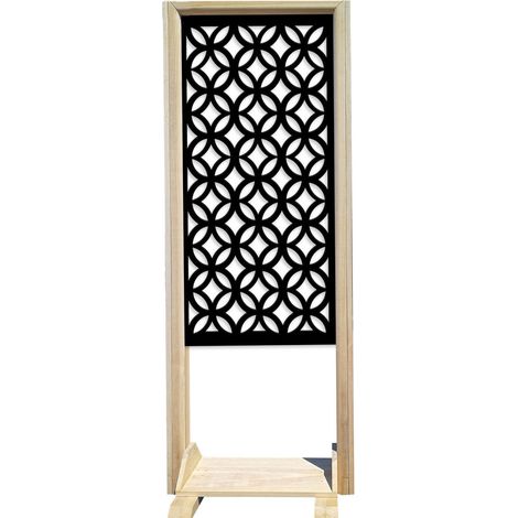 ECLECTIC - Separè - Paravento modulabile - 70x190cm - in Legno e PVC Nero (1/3)