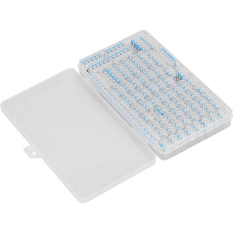 Kit de 75 connecteurs à levier pour câbles à raccordement rapide, assortiment de borniers à insertion, bleu (1/5)