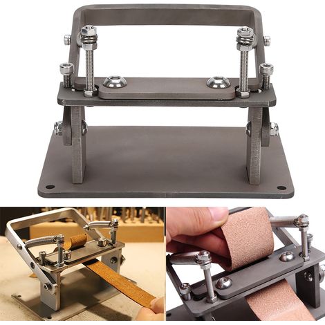 Machine à dédoubler le cuir manuelle, outil de travail du cuir pour maroquinerie, racloir à cuir pour artisanat (1/5)