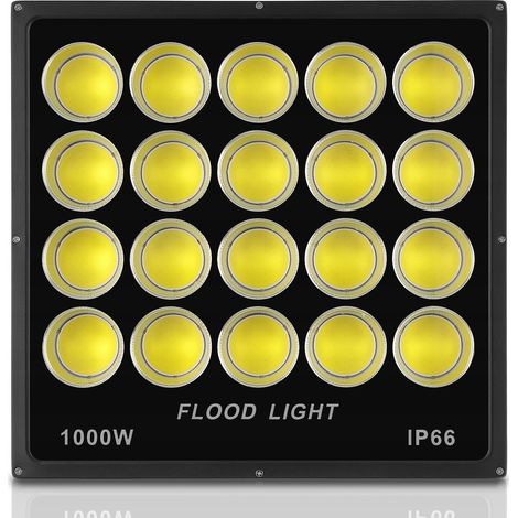 Lámpara LED HALÓGENA Proyector 1000W CONSTRUCCIÓN CALLE TALLER GARAJE (1/5)