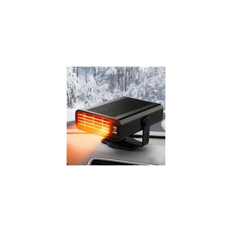 Chauffage Voiture, Chauffage 12v, 2 en 1 pour Chauffage/Refroidissement, Chauffage de Voiture Portable, avec Base rotative à 360°, pour Anti buee Voiture