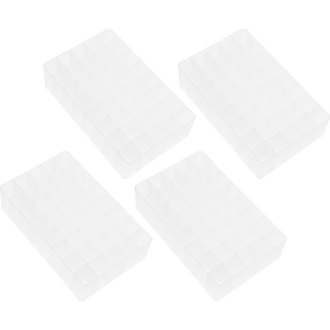 Organisateur de Stylos Blanc 40 Compartiments en Pp Résistant aux Rayures Grand Pot à Crayons Polyvalent pour Bureau et Maison Lot de 4 Pièces (1/5)