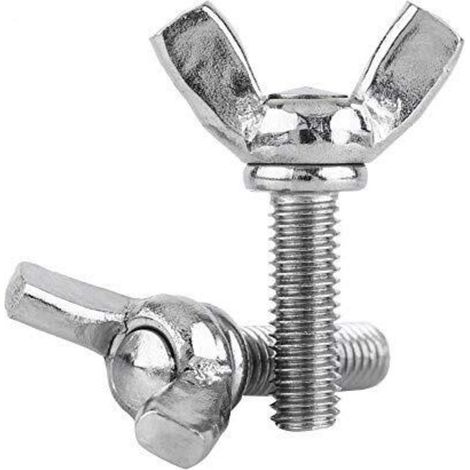 5Pcs Vis à Oreilles M6 DIN316 Filetage Métrique Entièrement Filetée en Acier Inoxydable 304(M612mm) (1/5)