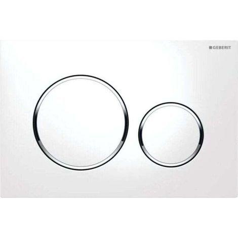 For Geberit Sigma20 dual flush plate: white, bright chrome (115.882.KJ.1) (1/4)