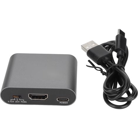 Commutateur HDMI 4K 60Hz avec Synchronisation Audio-Vidéo et Splitter Intégré (1/5)