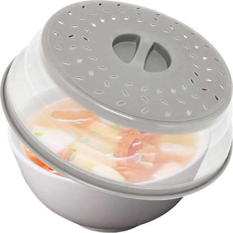 Couvercle alimentaire pliable pour micro-ondes de 20,3 cm, couvercle ventilé pour micro-ondes, sans BPA, passe au lave-vaisselle (1/5)