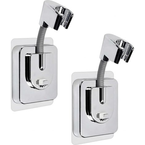 2PCS Support Pommeau Douche sans Perçage, Réglable Adhésif (1/5)