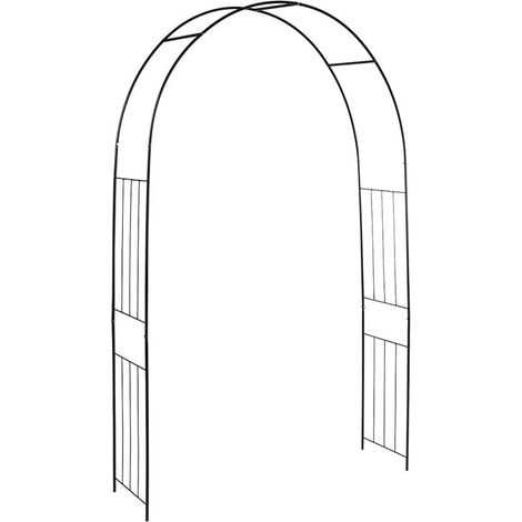 Esschert Design – Arche de jardin en fer noir – Dimensions L 37 x l 152,5 x H 217,5 cm – Pour supports de roses et plantes grimpantes